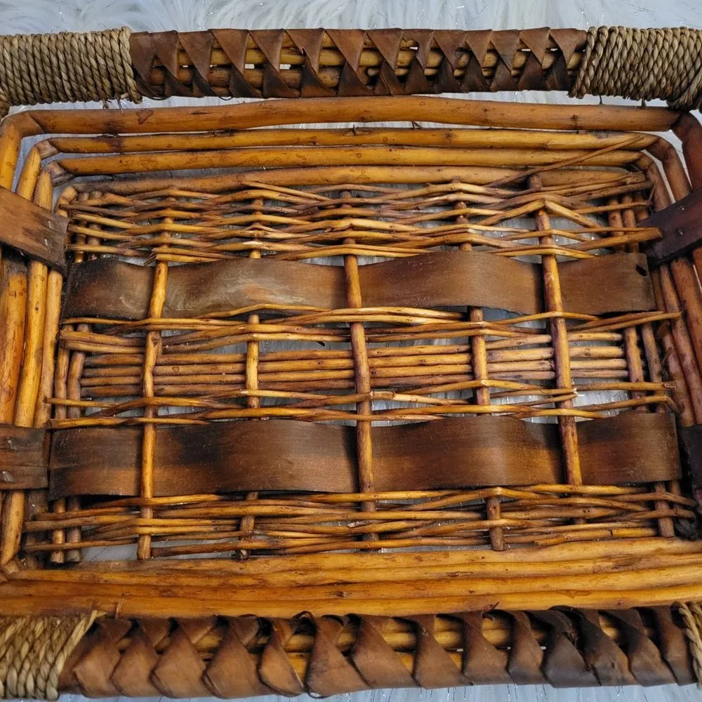 Rectangular Wooden Basket